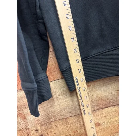 Calvin Klein Black 1/4 Zip Pullover Sweatshirt Size L - Picture 2 of 6